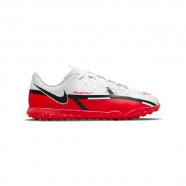 Nike Scarpe Da Calcio Phantom Gt2 Club Tf Bianco Rosso Bambino