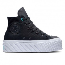 Converse Sneakers All Star Lift 2x Hi Nero Bianco Donna