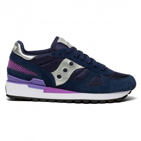 Saucony Sneakers Shadow O Blu Navy Argento Donna