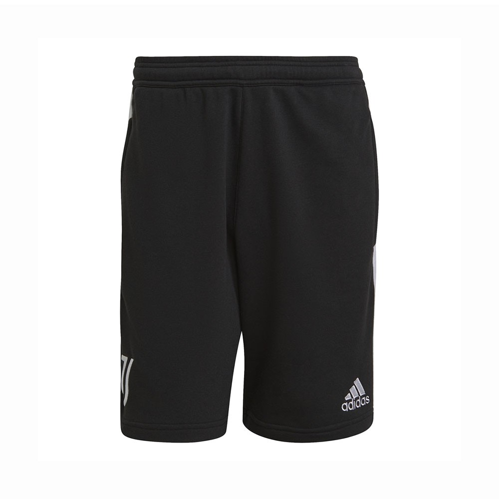 Image of ADIDAS pantaloncini calcio juve 3stripes nero bianco uomo XL