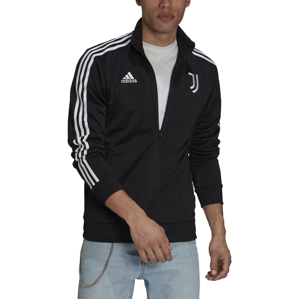 ADIDAS felpa calcio juve 3stripes fz nero bianco uomo - Acquista online su  Sportland
