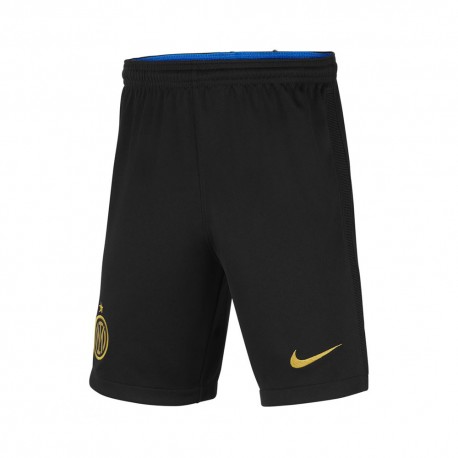 Nike Pantaloncini Calcio Inter Home 21/22 Nero Oro Bambino