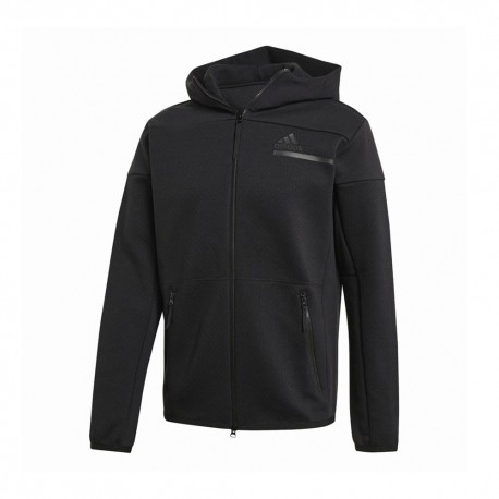 ADIDAS felpa con cerniera nero uomo