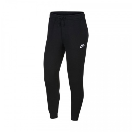 Nike Pantaloni Con Polsino Logo Nero Donna