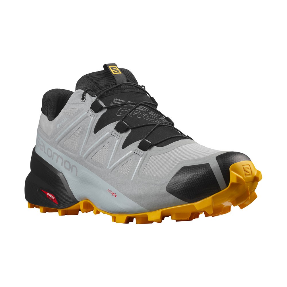 Salomon Scarpe Trail Running Speedcross 5 Gtx Grigio Arancio Uomo