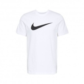 Nike T-Shirt Swoosh Bianco Nero Uomo