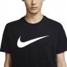 Nike T-Shirt Swoosh Nero Uomo