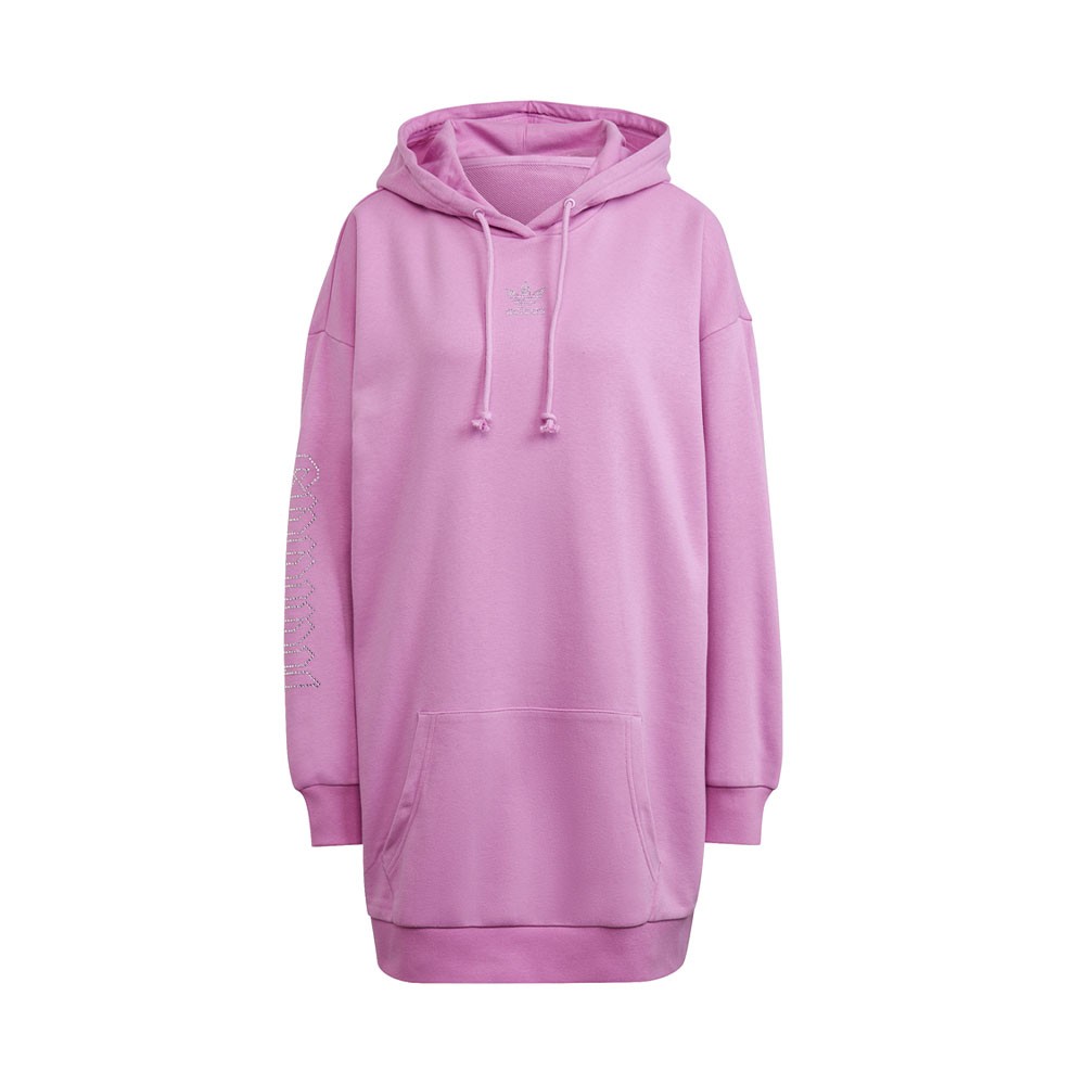 ADIDAS originals felpa con cappuccio dress rosa donna 40