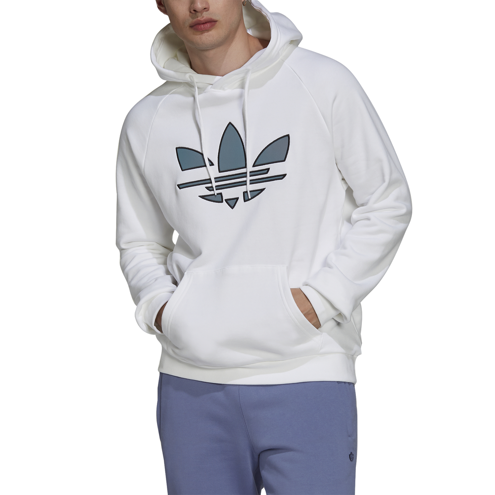 Image of ADIDAS originals felpa con cappuccio logo bianco uomo XL