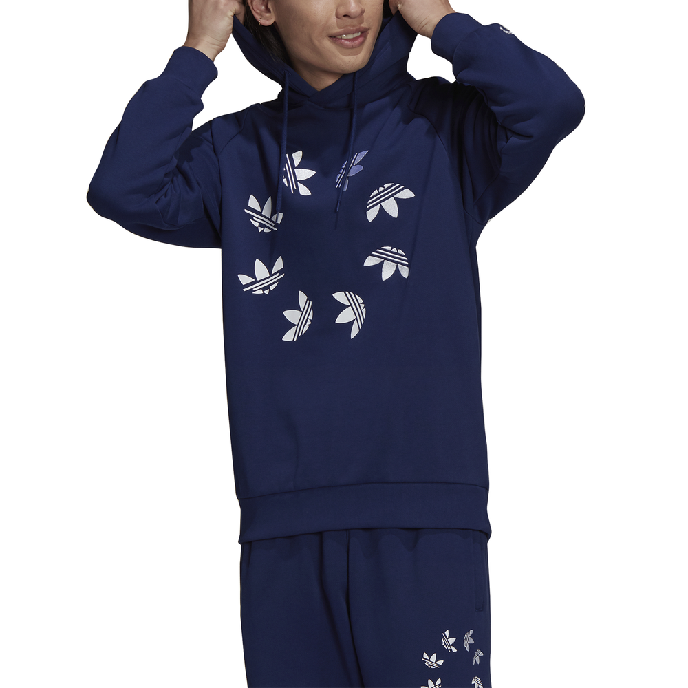 ADIDAS originals felpa con cappuccio logo blu uomo - Acquista online su  Sportland