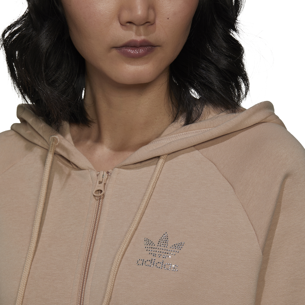 ADIDAS originals felpa con cappuccio logo strass beige donna - Acquista  online su Sportland