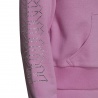 ADIDAS originals felpa con cappuccio logo strass rosa donna