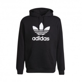 ADIDAS originals felpa logo cappuccio nero uomo