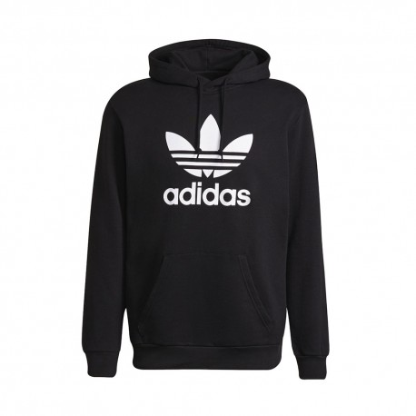 ADIDAS originals felpa logo cappuccio nero uomo