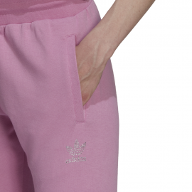 ADIDAS originals pantaloni logo strass rosa donna