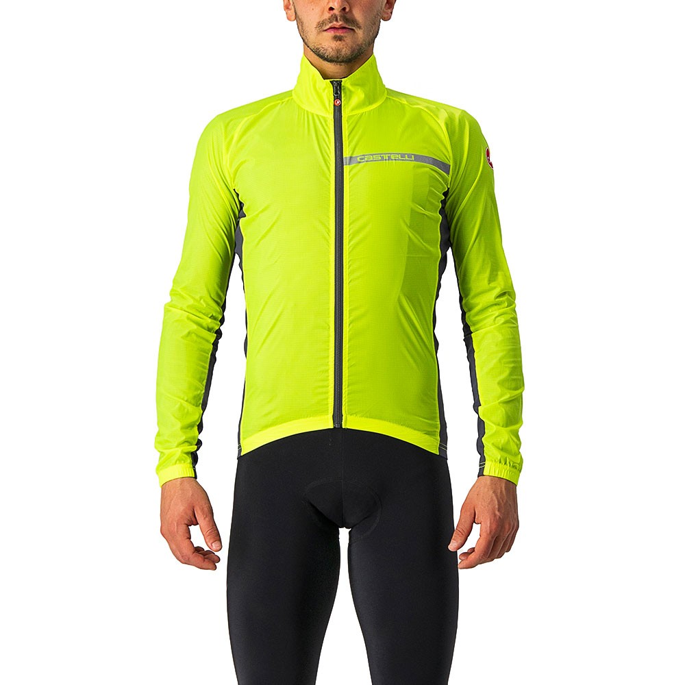 Image of Castelli Giacca Ciclismo Squadra Stretch Giallo Uomo S