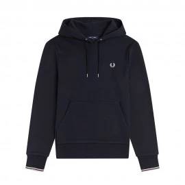 Fred Perry Felpa Con Cappuccio Logo Blu Uomo