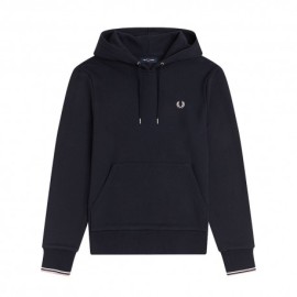 Fred Perry Felpa Con Cappuccio Logo Blu Uomo