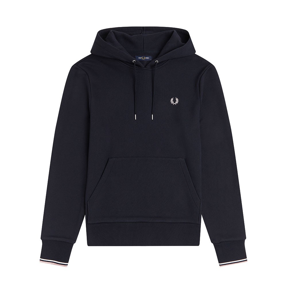 Image of Fred Perry Felpa Con Cappuccio Logo Navy Uomo L