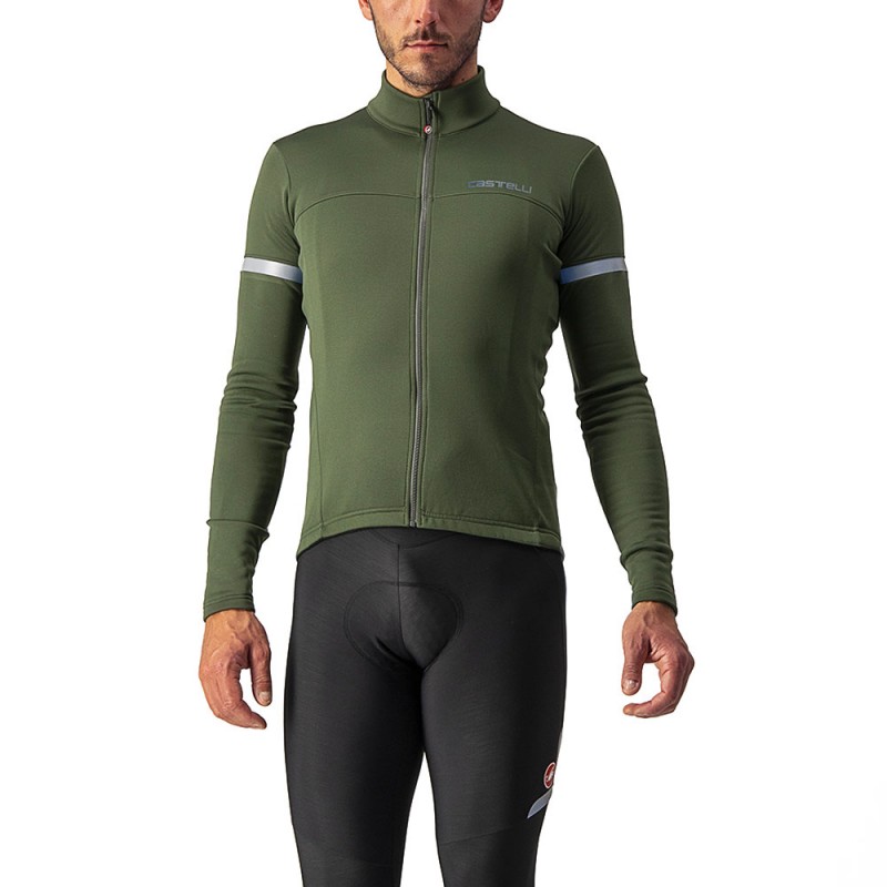 Castelli Maglia Ciclismo Fondo 2 Verde Militare Uomo - Acquista online su  Sportland