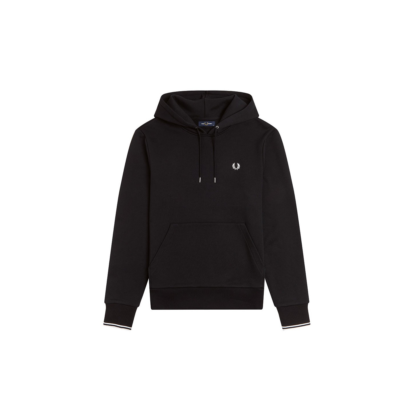 Fred Perry Uomo Blu Felpa Fp Tipped Hooded Sweatshirt - Immagine 2