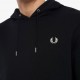 Fred Perry Felpa Con Cappuccio Logo Nero Uomo