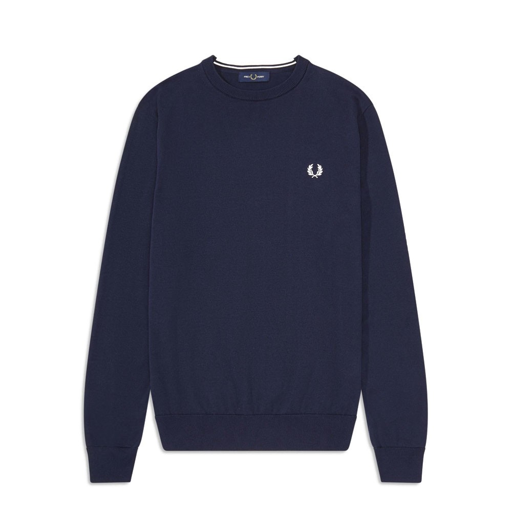 Fred Perry Maglioncino Girocollo Logo Blu Uomo XL