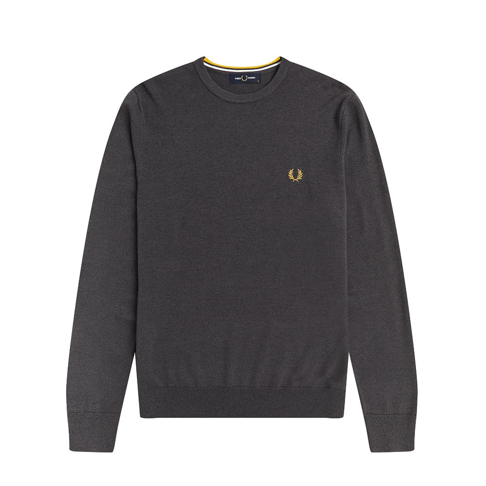 Fred Perry Maglioncino Girocollo Logo Grigio Uomo S