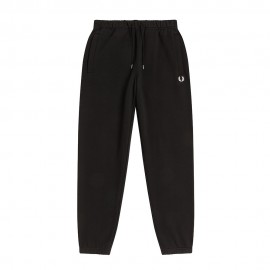 Fred Perry Pantaloni Con Polsino Logo Nero Uomo