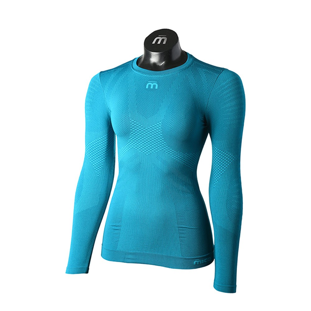 Image of Mico Sport Maglia Intima Tecnica Lupetto Extra Dry Azzurro Donna IV