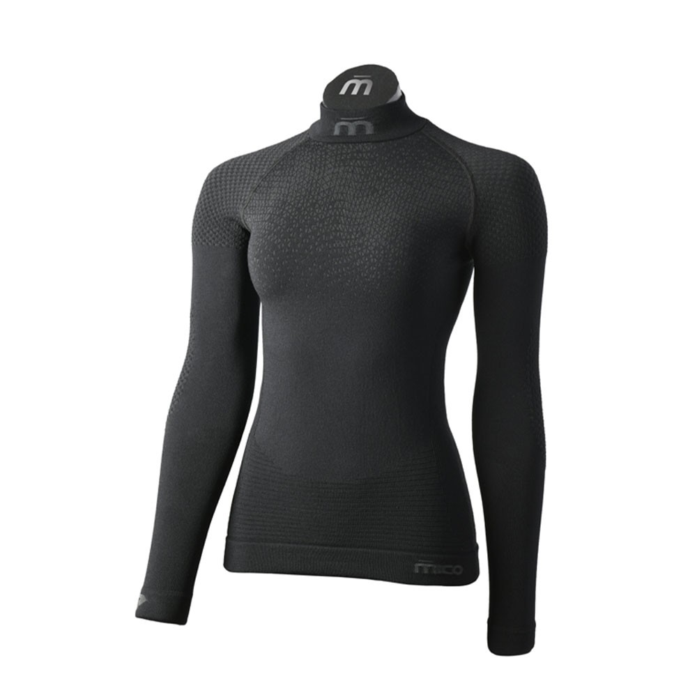 Image of Mico Sport Maglia Termica Trekking Superthermo Primaloft Nero Donna II