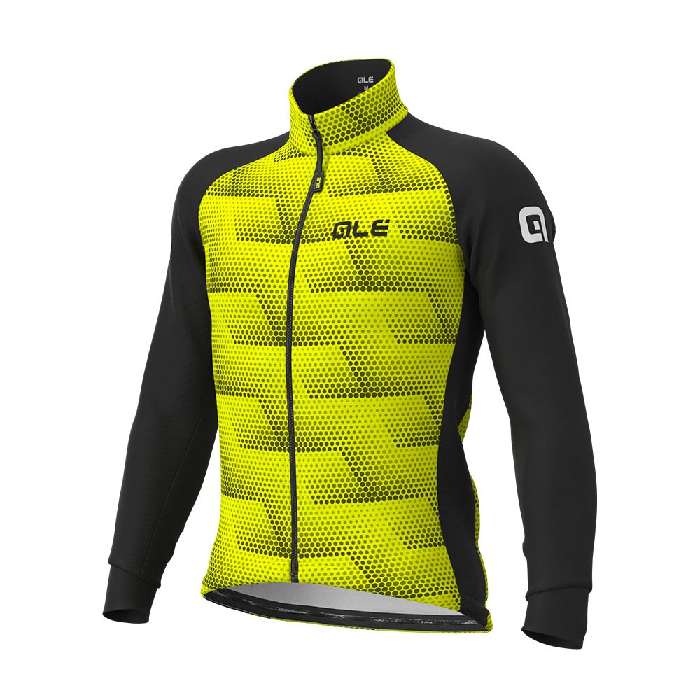 Image of Ale' Giacca Ciclismo Solid Sharp Giallo Fluo Uomo L