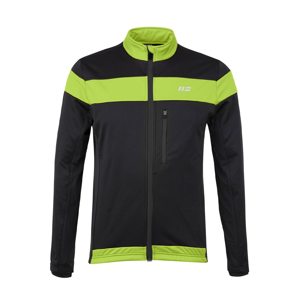 Image of Hot Stuff Giacca Ciclismo Windbreaker Nero Giallo Righe Uomo M