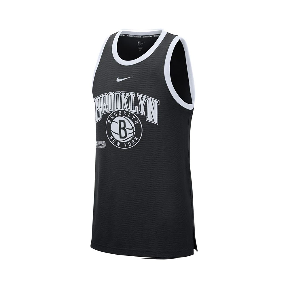 Image of Nike Canotta Basket Nba Brooklyn Dna Nero Bianco Logo Uomo L