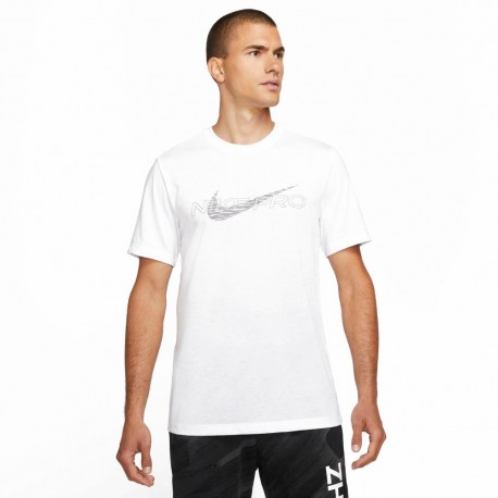 Nike Maglietta Pro Bianco Donna