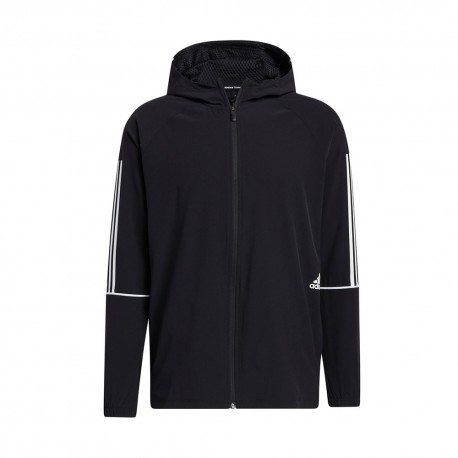 ADIDAS Felpa Con Cappuccio Tech Nero Uomo