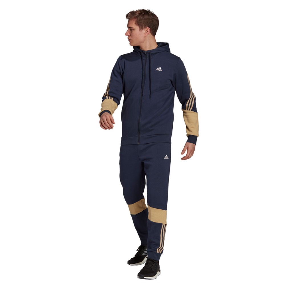 Adidas Tuta Sportiva Con Cappuccio Blu Oro Uomo - Acquista online su  Sportland