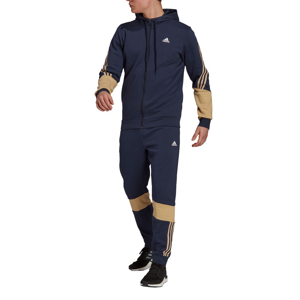 Adidas Tuta Sportiva Con Cappuccio Blu Oro Uomo - Acquista online su  Sportland