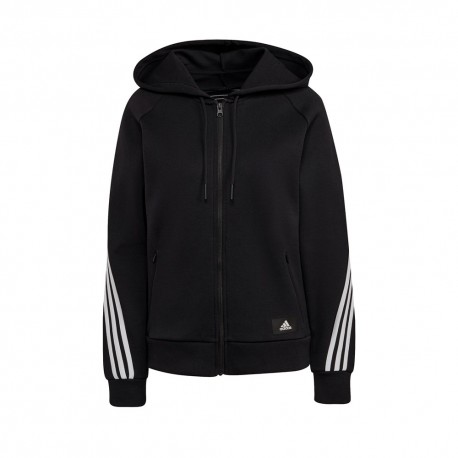 ADIDAS Felpa Con Cappuccio Icons Nero Donna