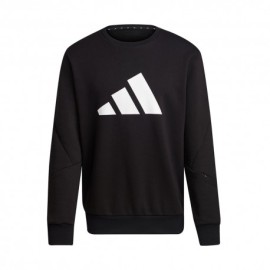 ADIDAS Felpa Girocollo Logo Nero Uomo