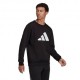 ADIDAS Felpa Girocollo Logo Nero Uomo