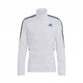 Adidas Giacca Running Marathon 3 Stripe Bianco Nero Uomo