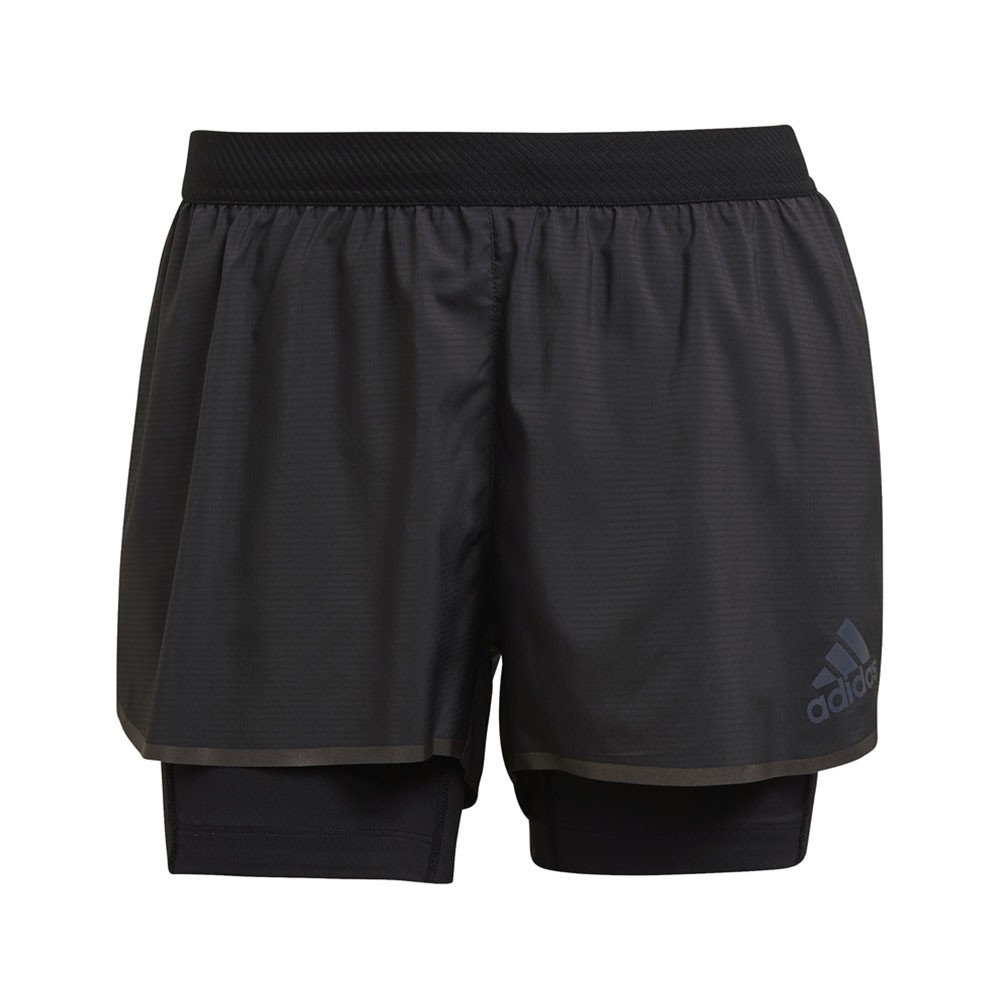 Image of ADIDAS Pantaloncini Running 2In1 Adizero Nero Donna S