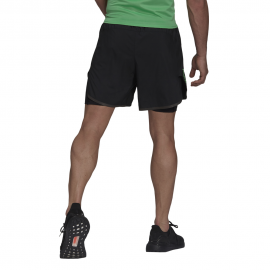 Adidas Pantaloncini Running 2In1 Adizero Nero Semiscreaming Verde Uomo -  Acquista online su Sportland