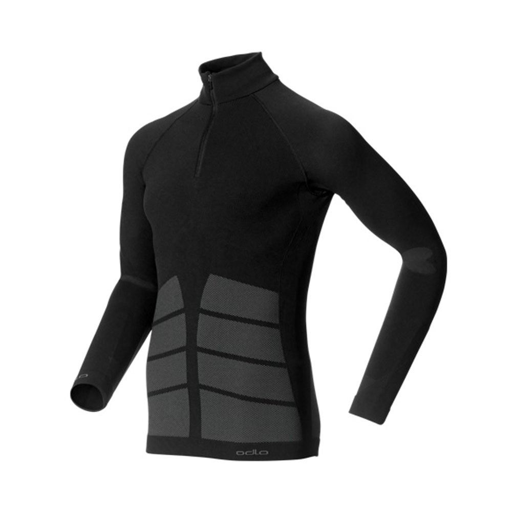 Odlo Maglia Termica Trekking Zip Evolution Warm Nero Uomo