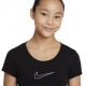 Nike T-Shirt Logo Nero Bambina