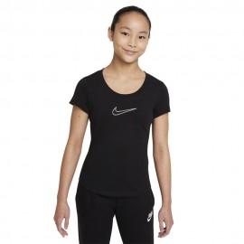 Nike T-Shirt Logo Nero Bambina