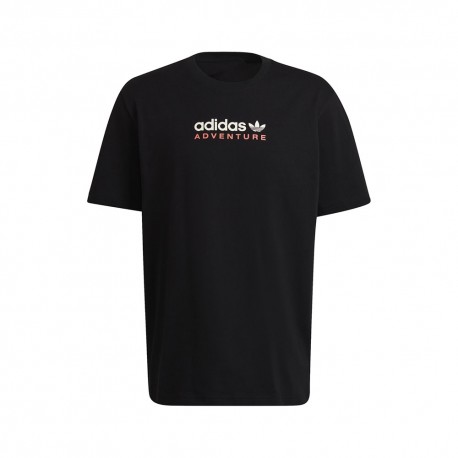 Adidas Originals T-Shirt Logo Adventure Eco Nero Uomo