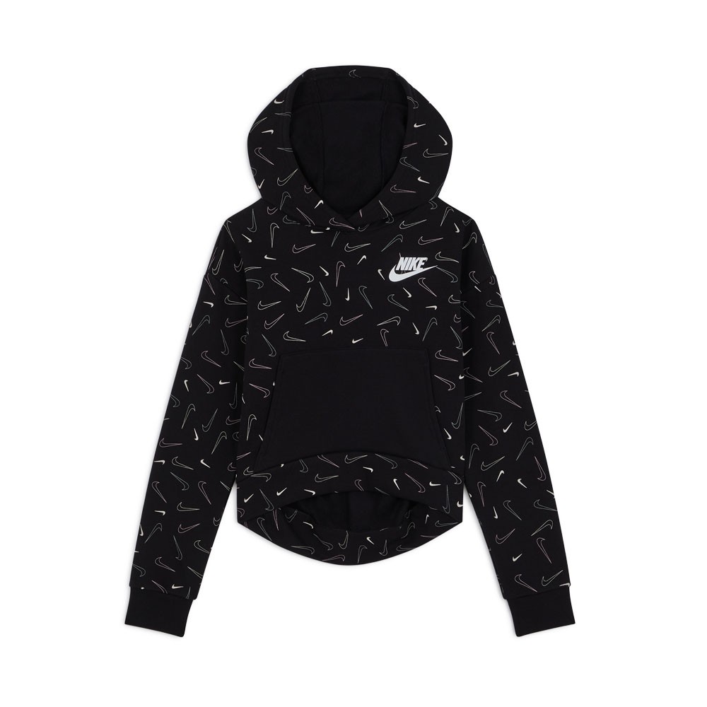 Image of Nike Felpa Con Cappuccio Nero Ragazza XS