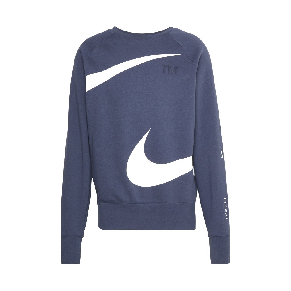 Nike Felpa Girocollo Big Swoosh Blu Uomo - Acquista online su Sportland